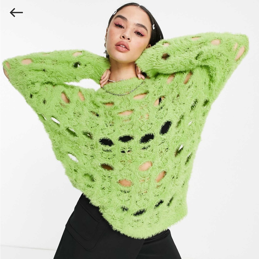 The Ragged Priest Holey knitted jumper